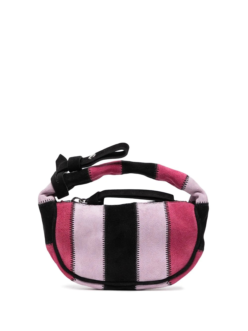 striped leather mini bag - 1