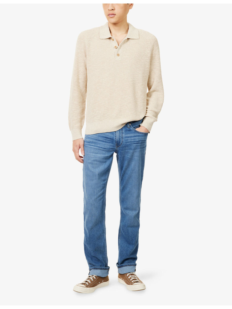 PAIGE Normandie Straight-Leg Stretch-Denim Jeans outlook