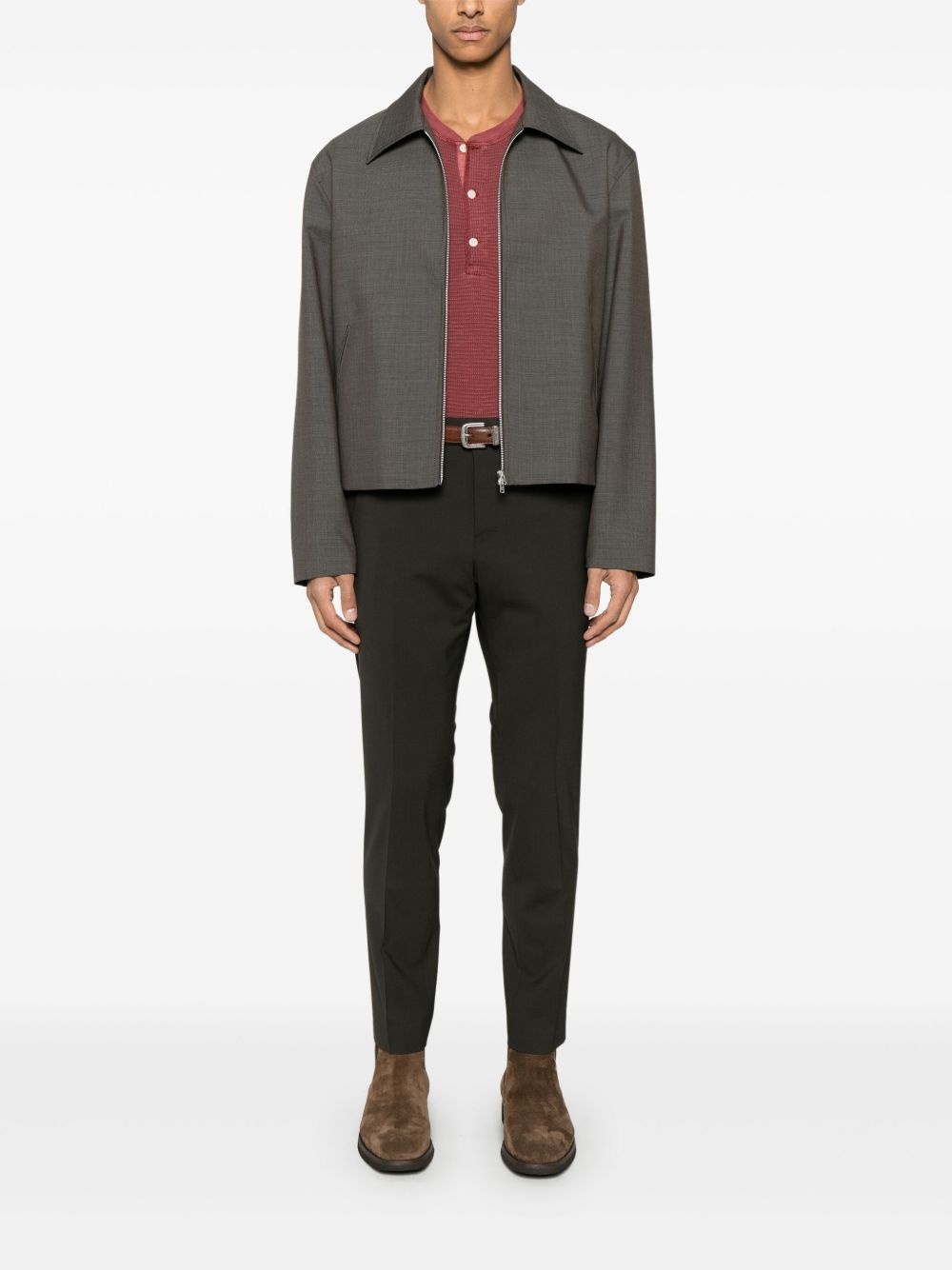 Henley-neck T-shirt - 2