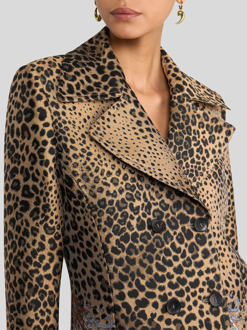 DOUBLE-BREASTED JACQUARD COAT WITH PAISLEY AND ANIMAL MOTIF 2