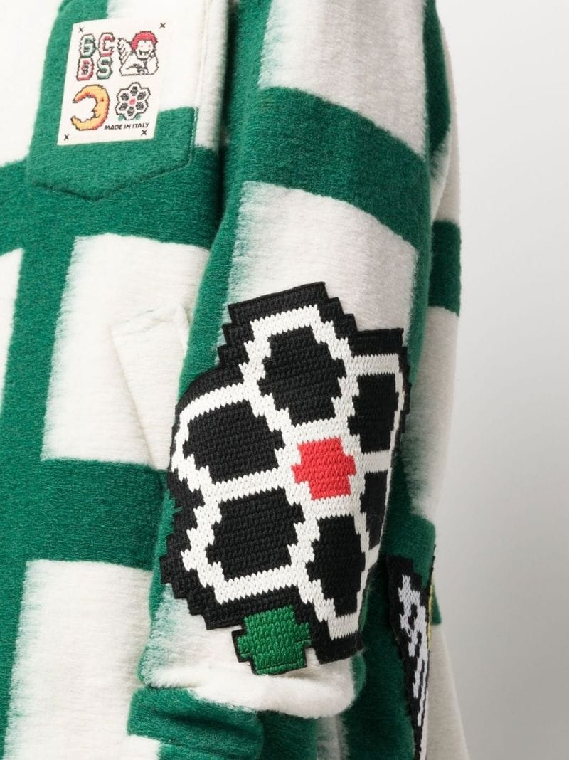 check patchwork shirt-jacket - 5