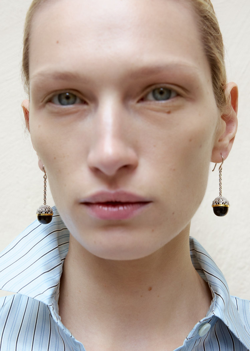 TOTEME Diamond lace drops silver outlook