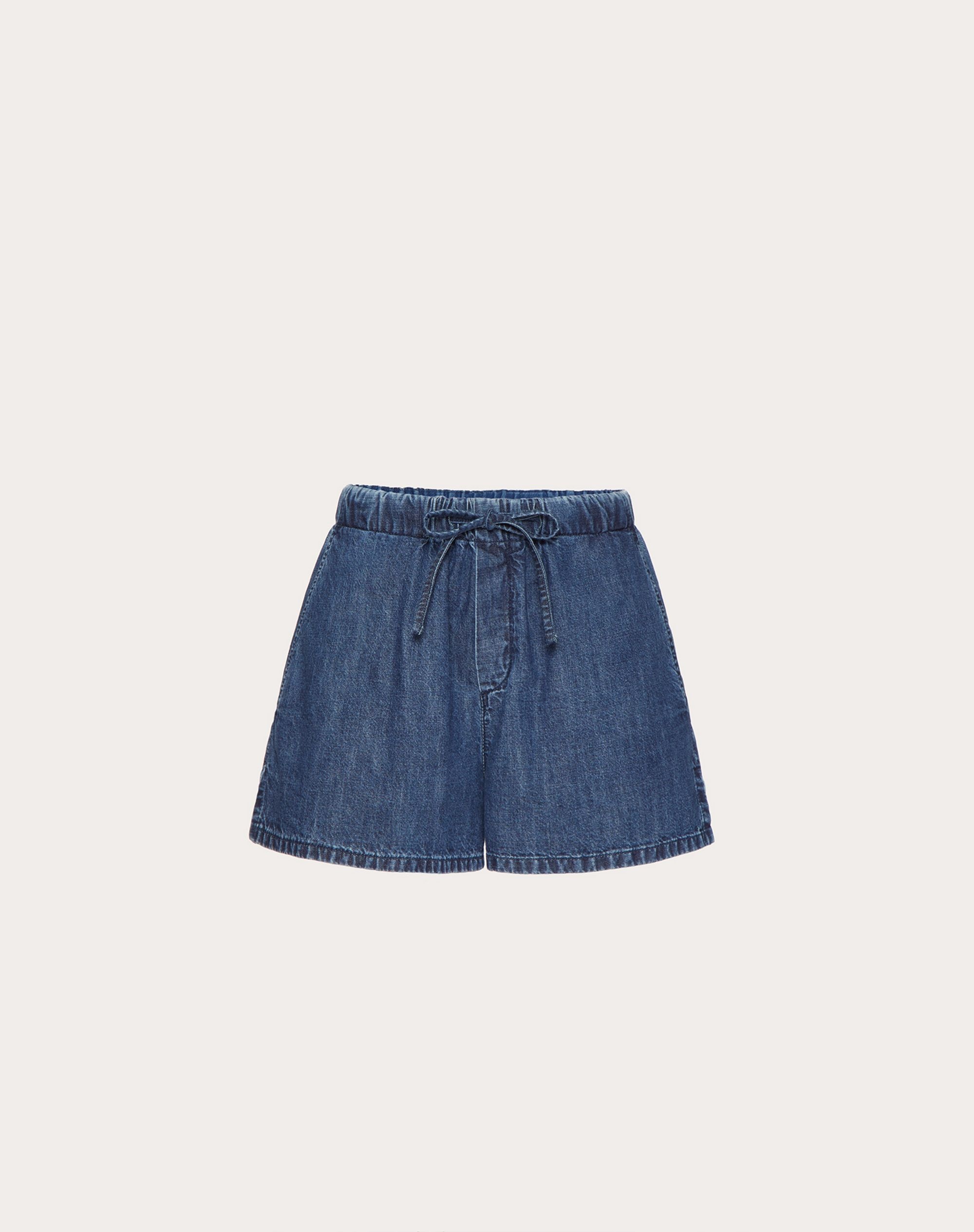 CHAMBRAY DENIM SHORTS - 1