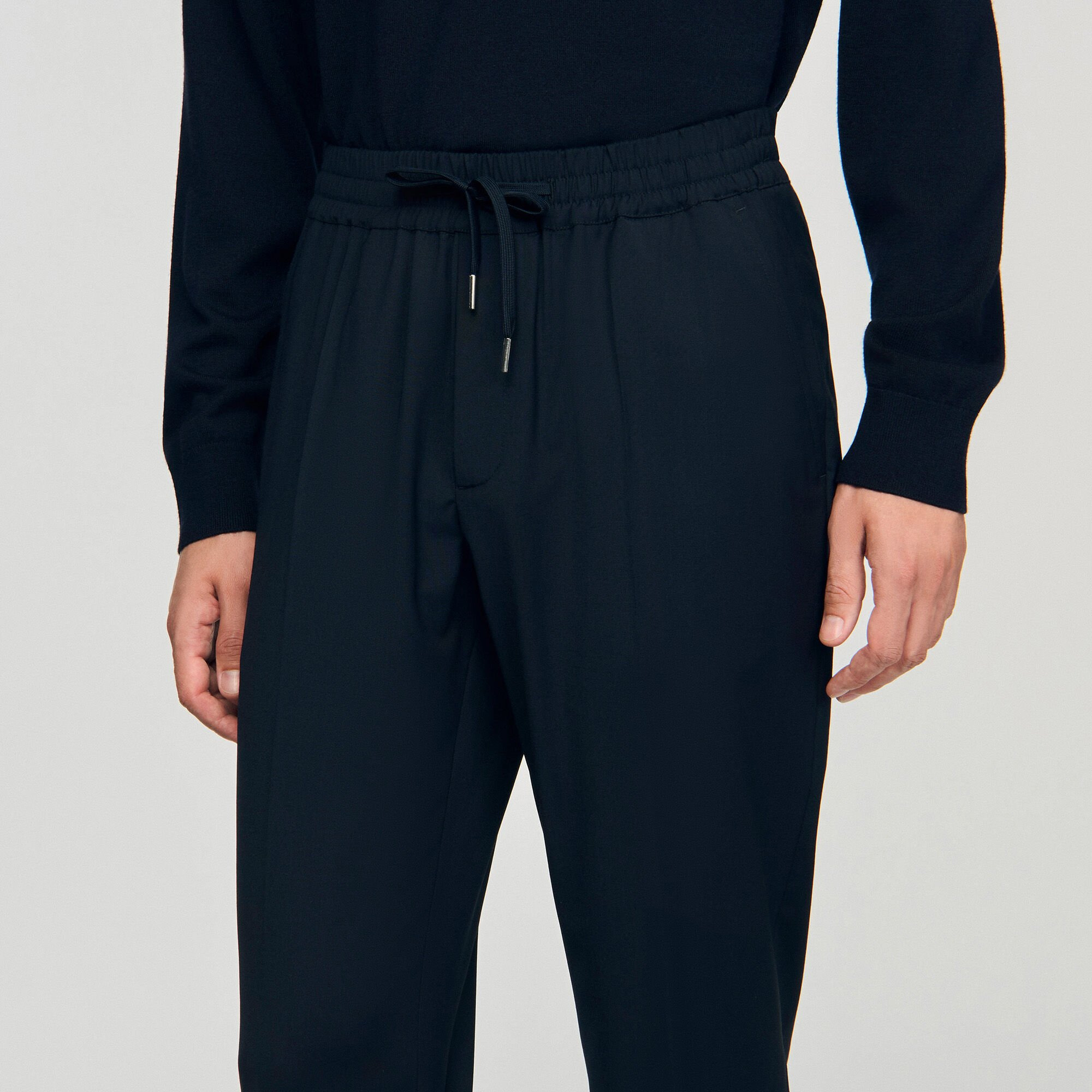 ELASTICATED STRAIGHT-LEG PANTS - 4