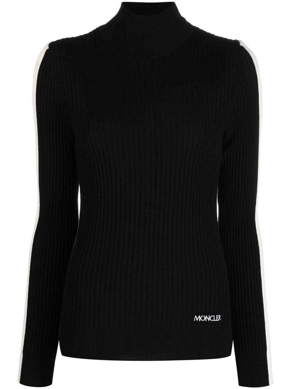 ribbed stripe-detail jumper - 1