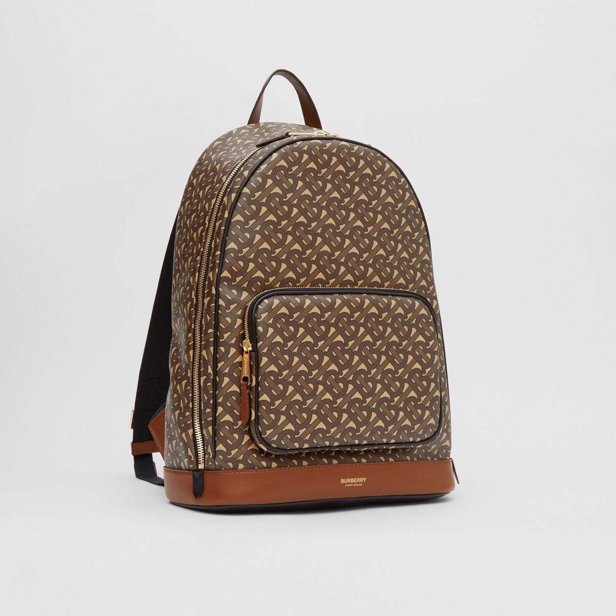 Monogram Print E-canvas and Leather Backpack - 9