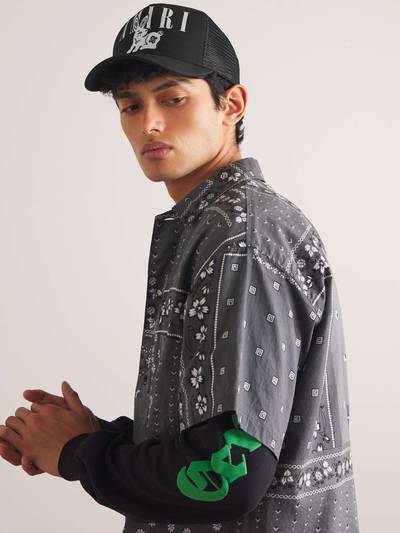 AMIRI Logo-Print Embroidered Cotton-Canvas and Mesh Trucker Hat outlook