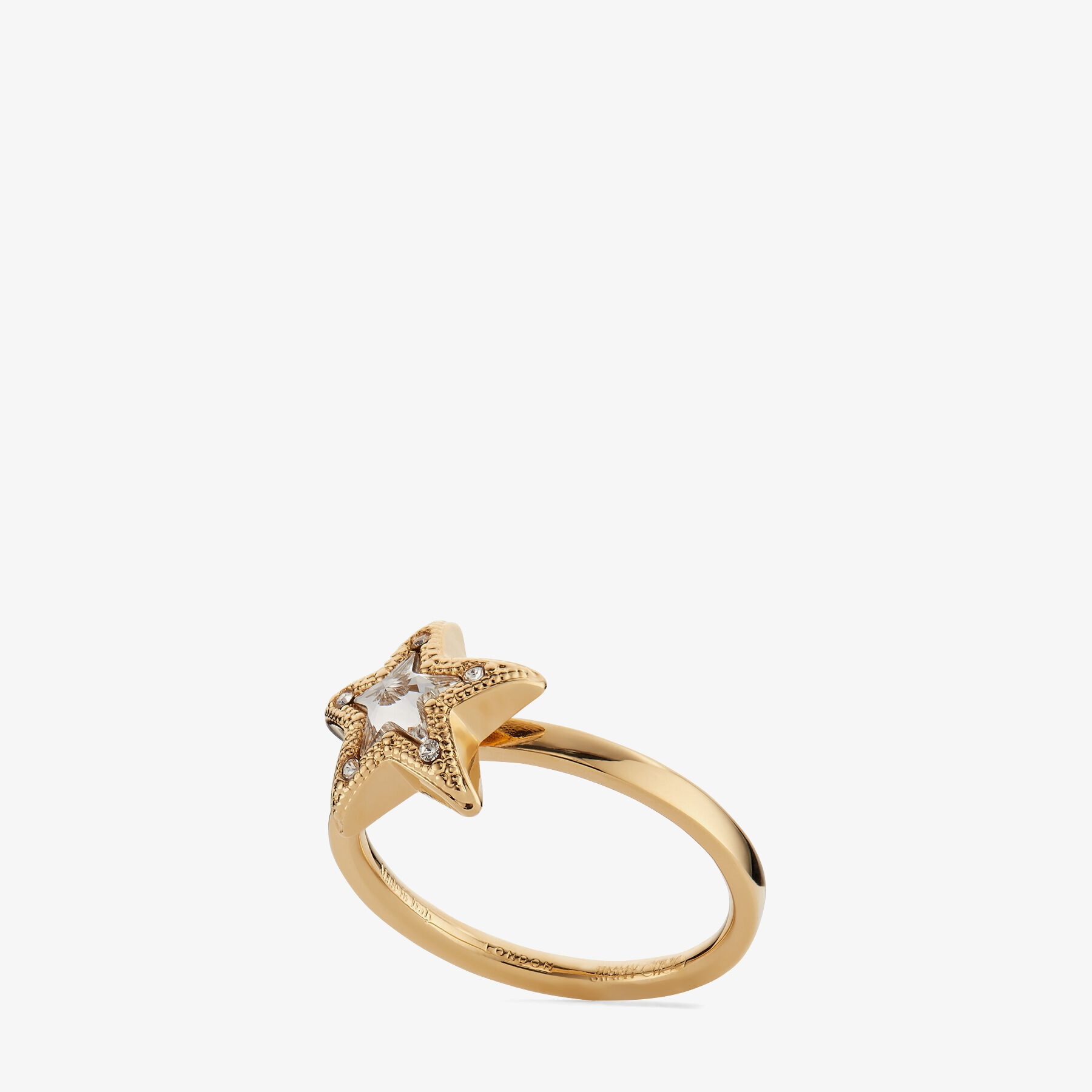 JC Star Ring
Gold-Finish Metal Star Ring with Swarovski Crystals - 4