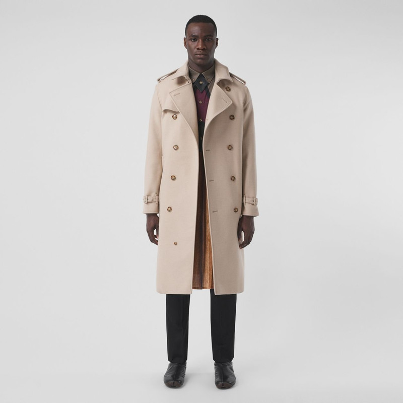 Camel Hair Wool Reconstructed Trench Coat 1