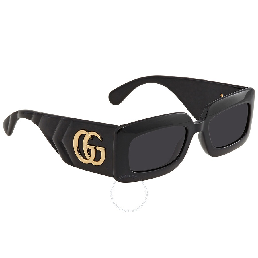 Gucci Gray Rectangular Ladies Sunglasses GG0811S 001 53 - 3