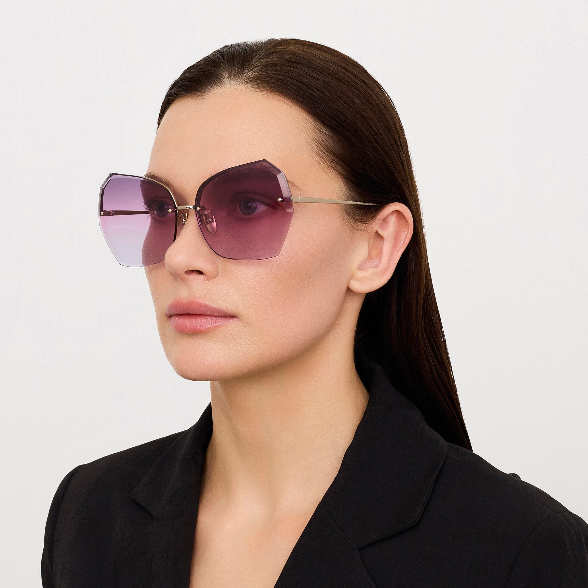 Lila Sunglasses in Purple and Gold - 6