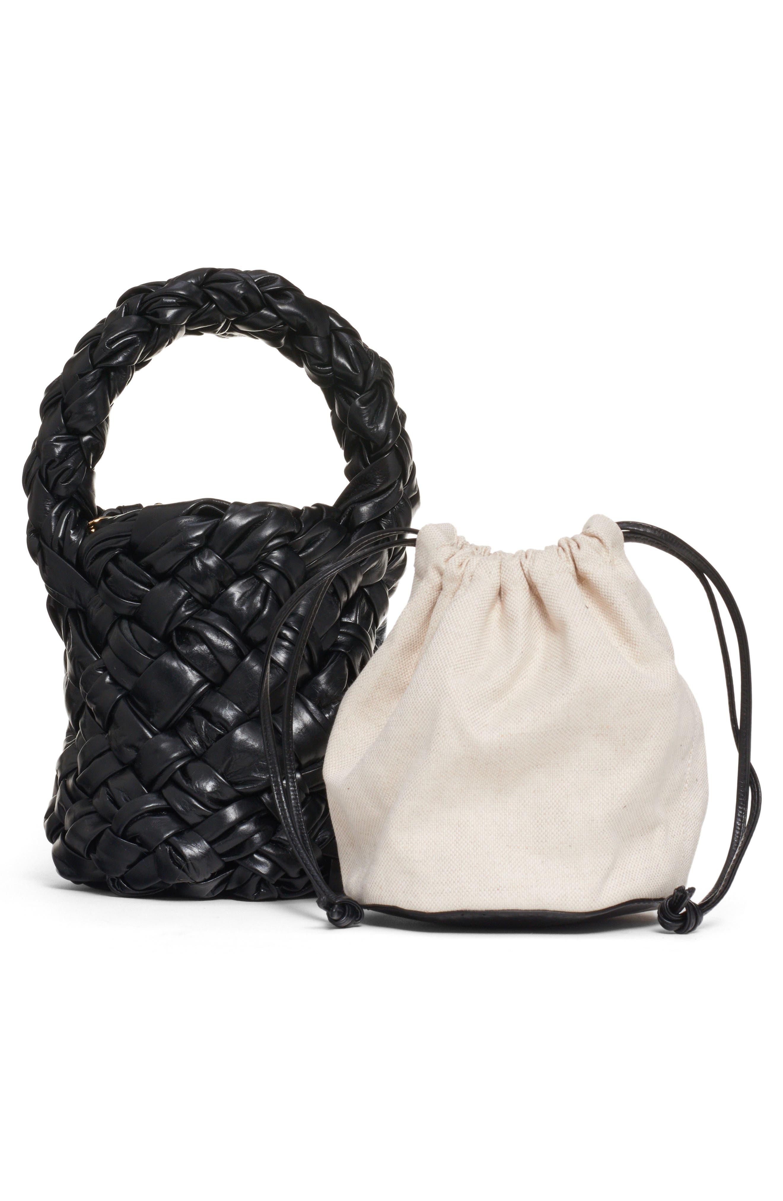 Mini Kalimero Intrecciato Leather Bucket Bag - 7