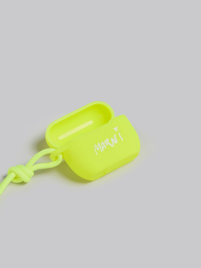 NEON YELLOW GUMMY AIRPODS CASE 4