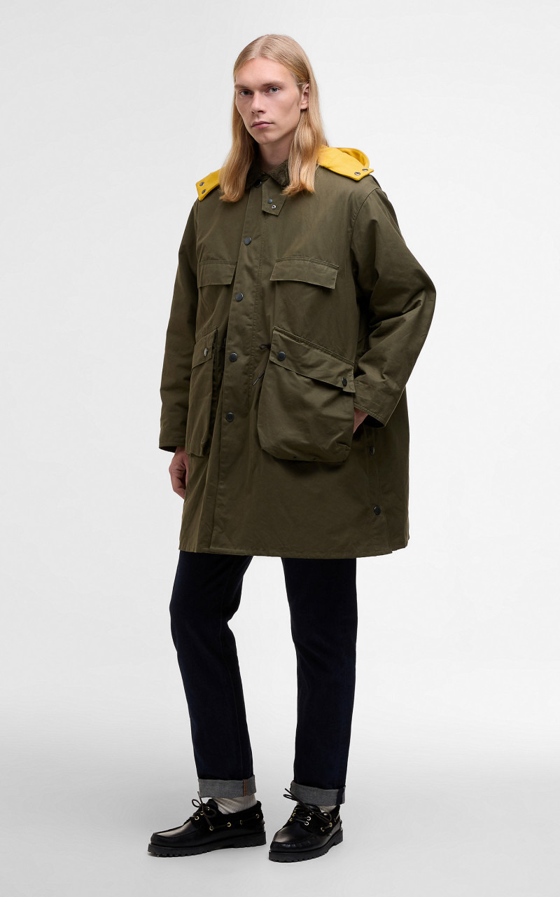 X KAPTAIN SUNSHINE BEDALE FIELD COAT KHAKI BROWN - 5