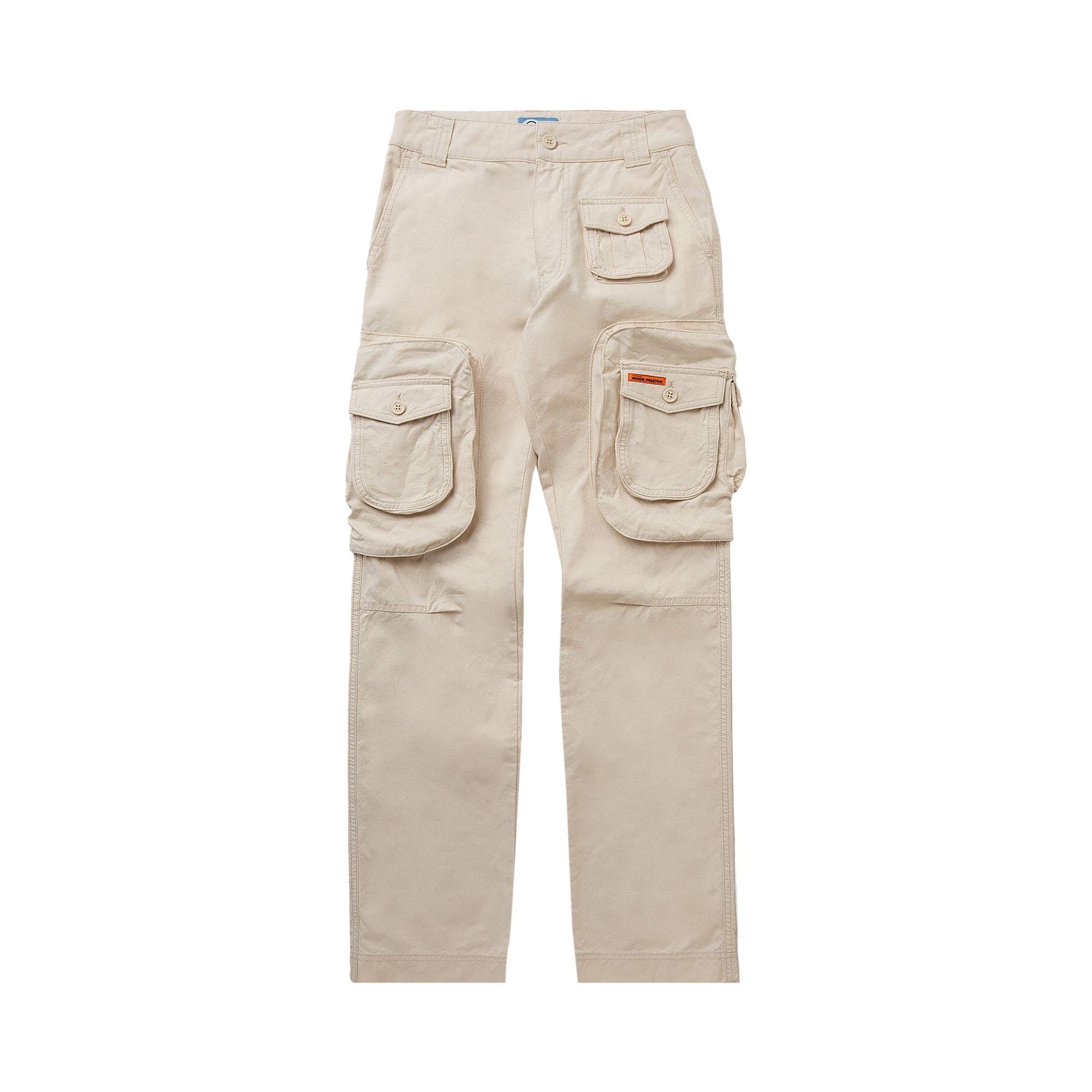 Heron Preston Ex-Ray Canvas Cargo Pants 'White' - 1