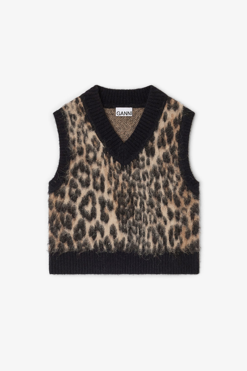 LEOPARD V-NECK VEST 1