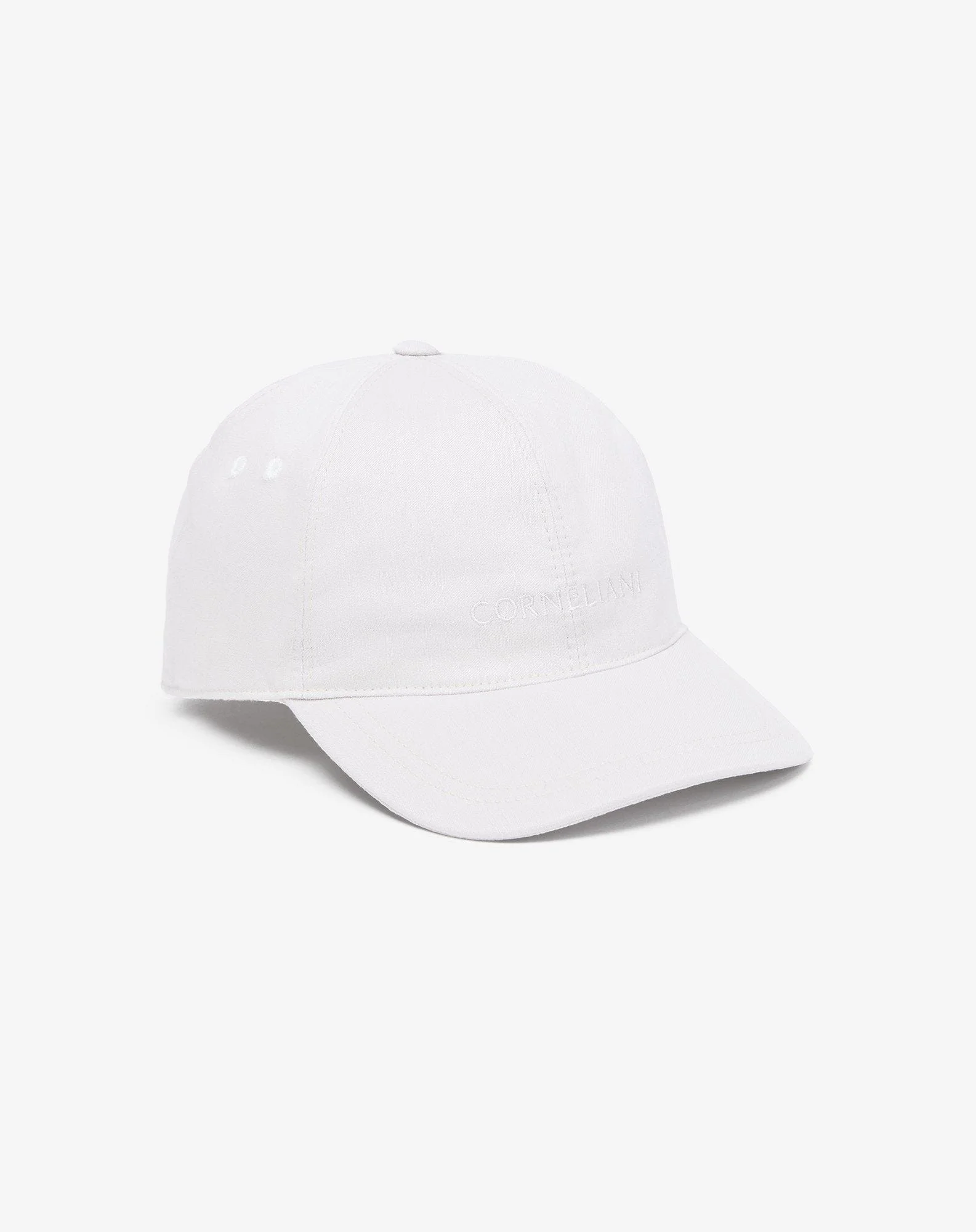 White linen, wool and mohair baseball cap - 1