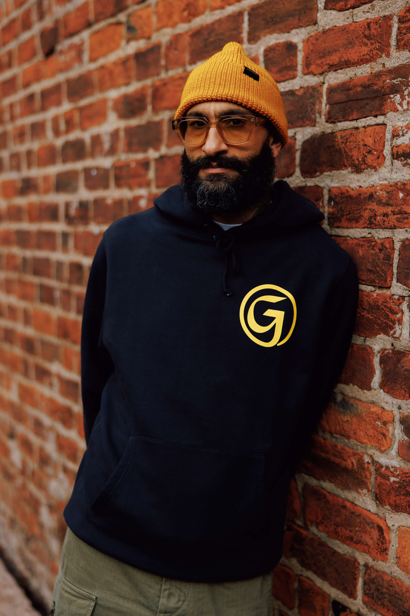 Unisex 'G' Print Hoodie Navy 3
