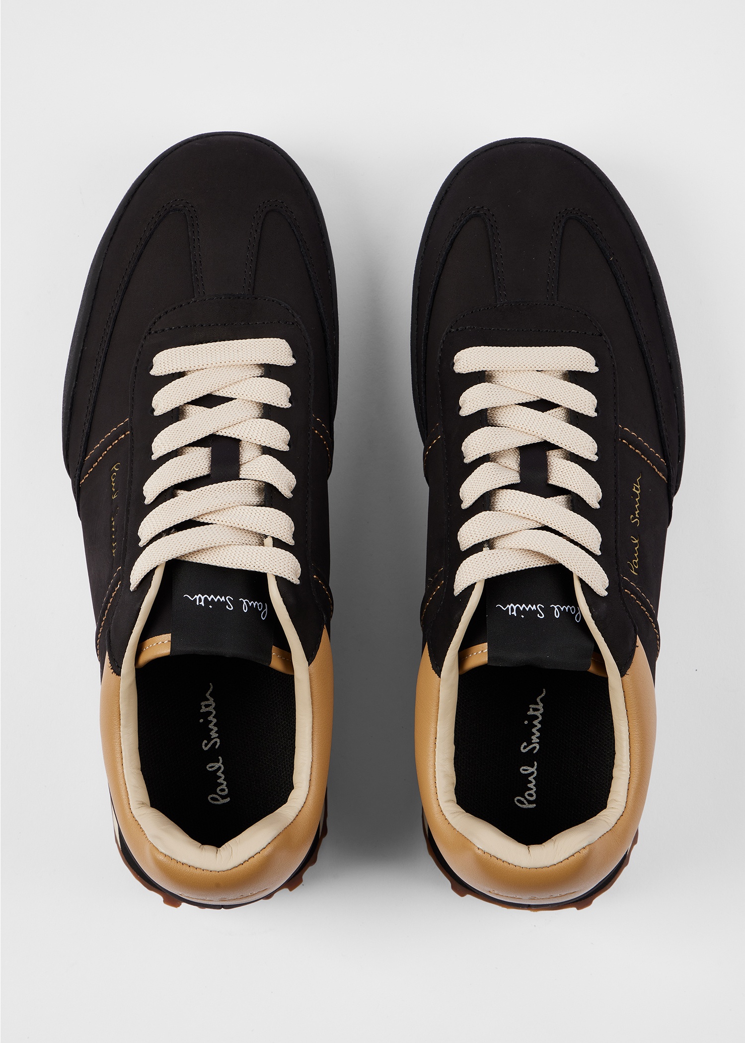 Black 'Gideon' Leather Trainers - 3