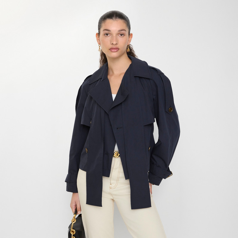 Short Canvas Trerose Trench Coat 4
