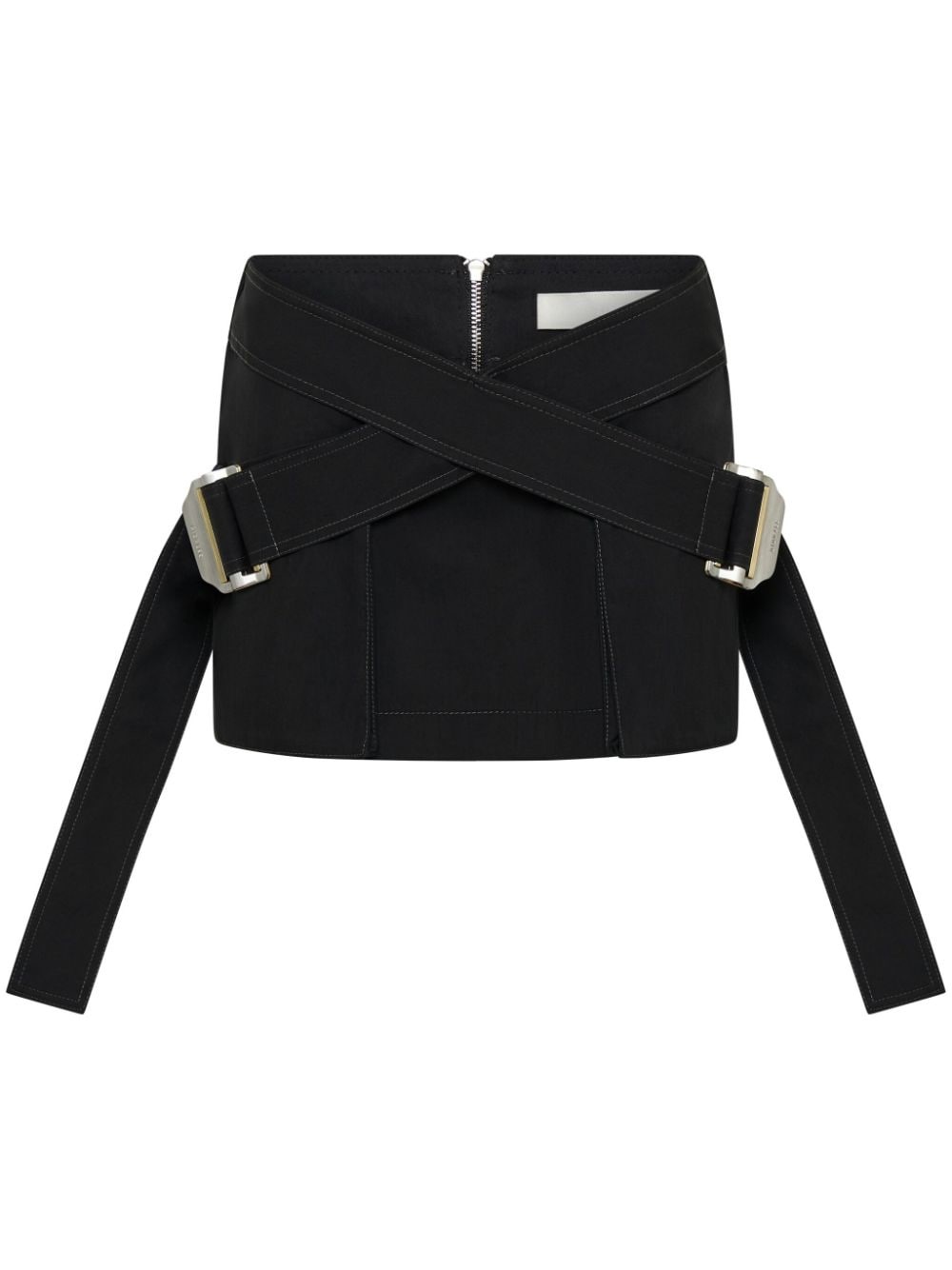 belted pocket miniskirt - 1