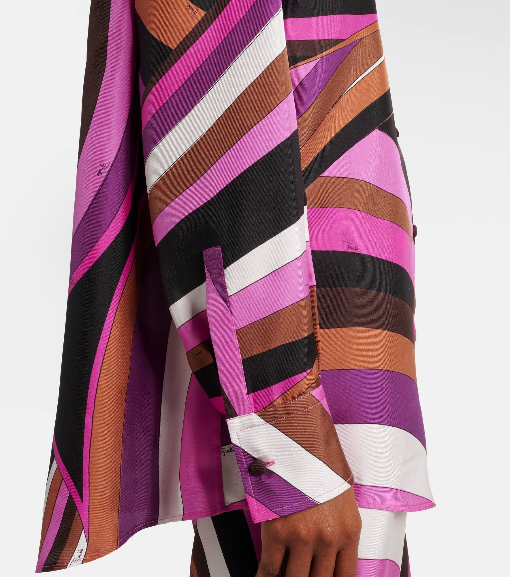 Iride silk twill shirt - 6