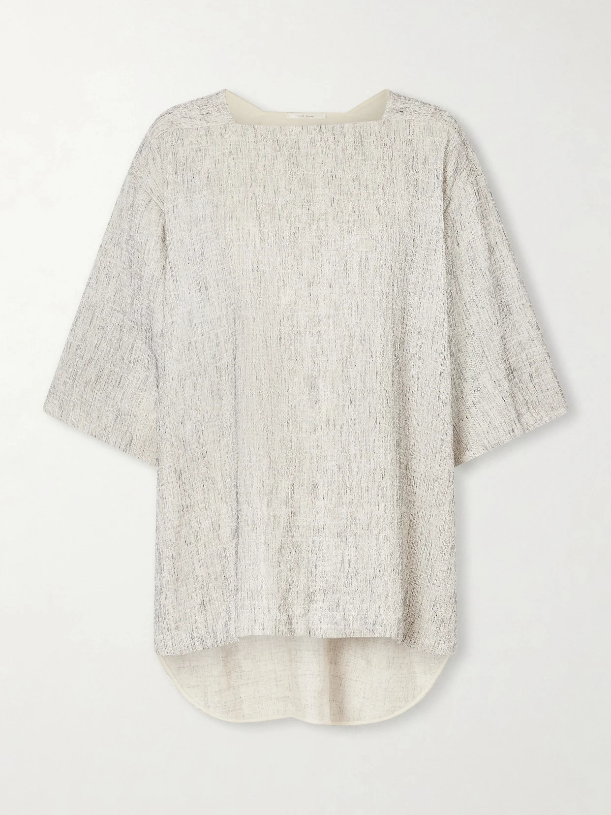 Hamza Oversized Linen And Silk-blend Top - 1