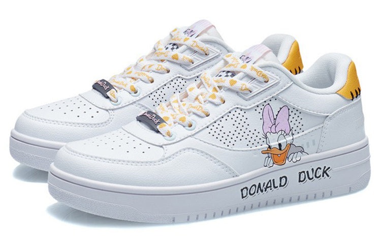 (WMNS) Li-Ning Classic Skateboarding x Disney 'White Yellow Daisy' AGCS146-2 - 3