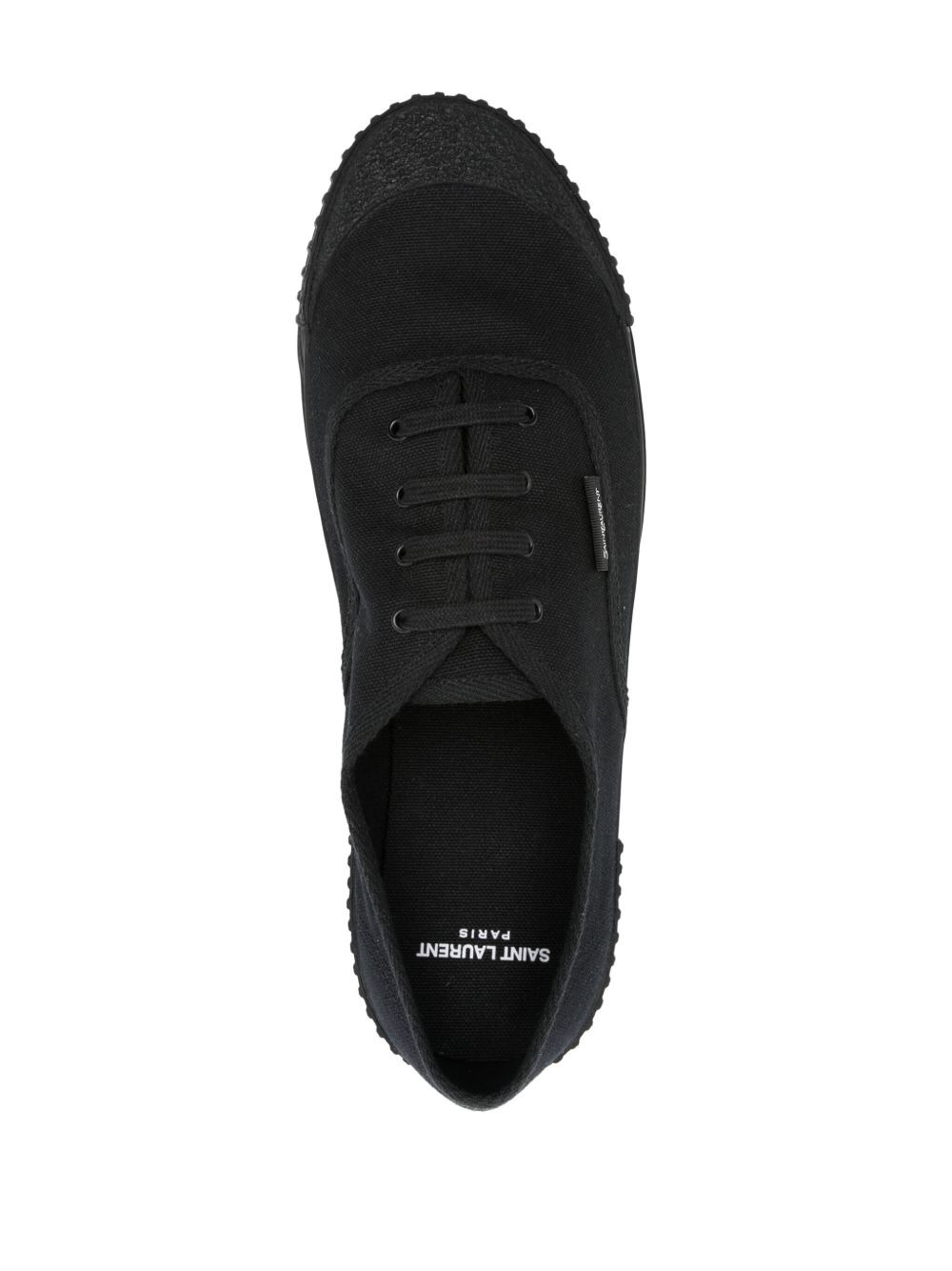 canvas low-top sneakers - 4