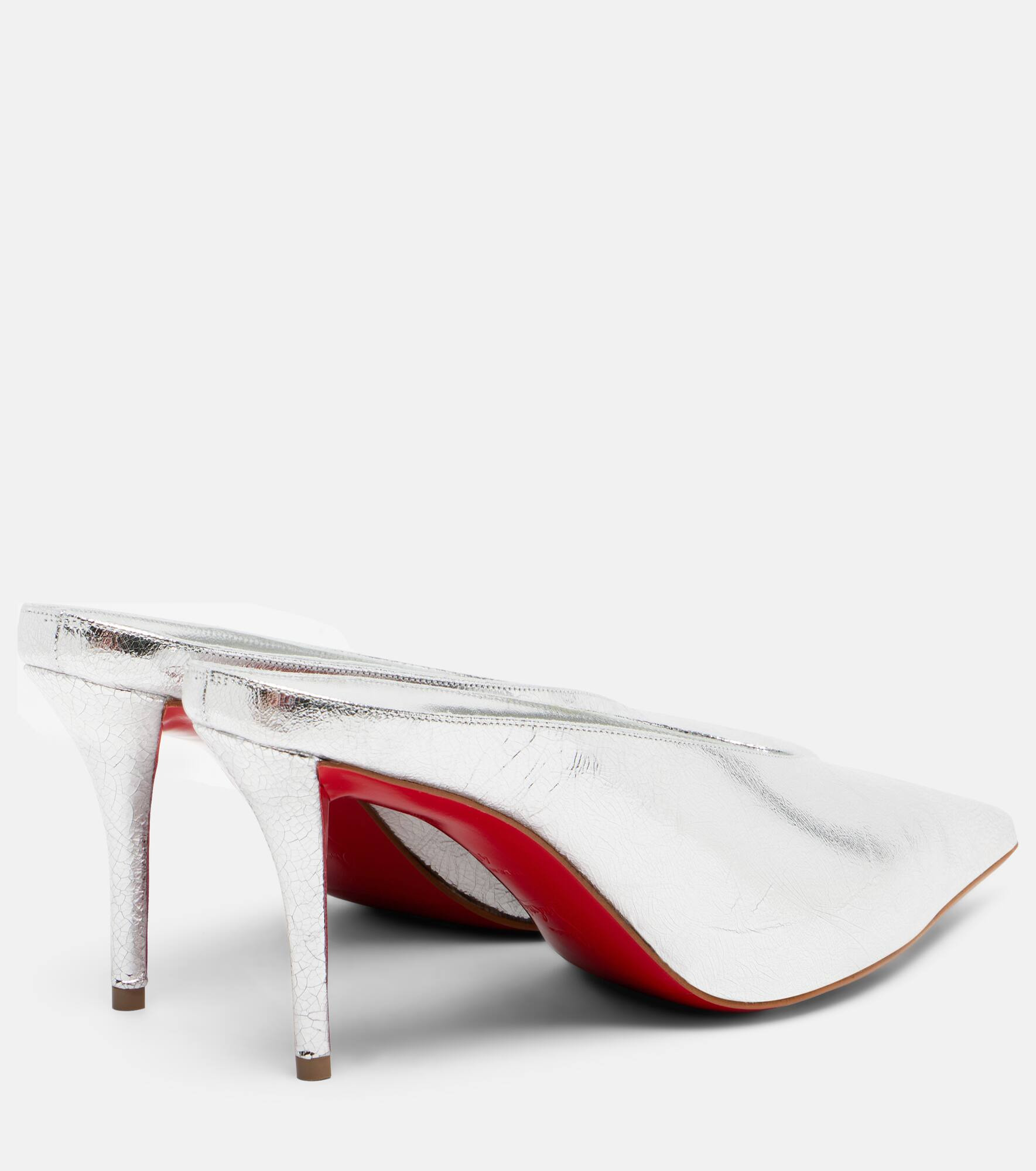 Miss Z 80 metallic leather mules - 2
