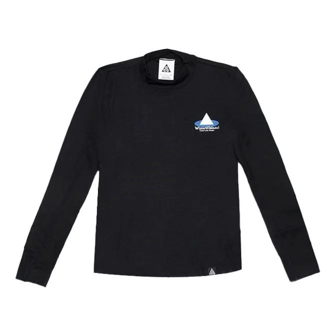 Nike ACG Wizard Island Casual Sports Round Neck Printing Long Sleeves Pullover Black CZ6707-010 - 1