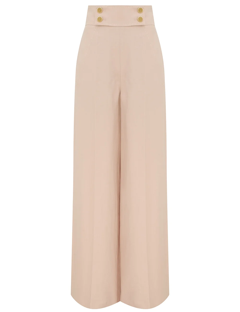 CLASH LINEN WIDE LEG PANT - 1