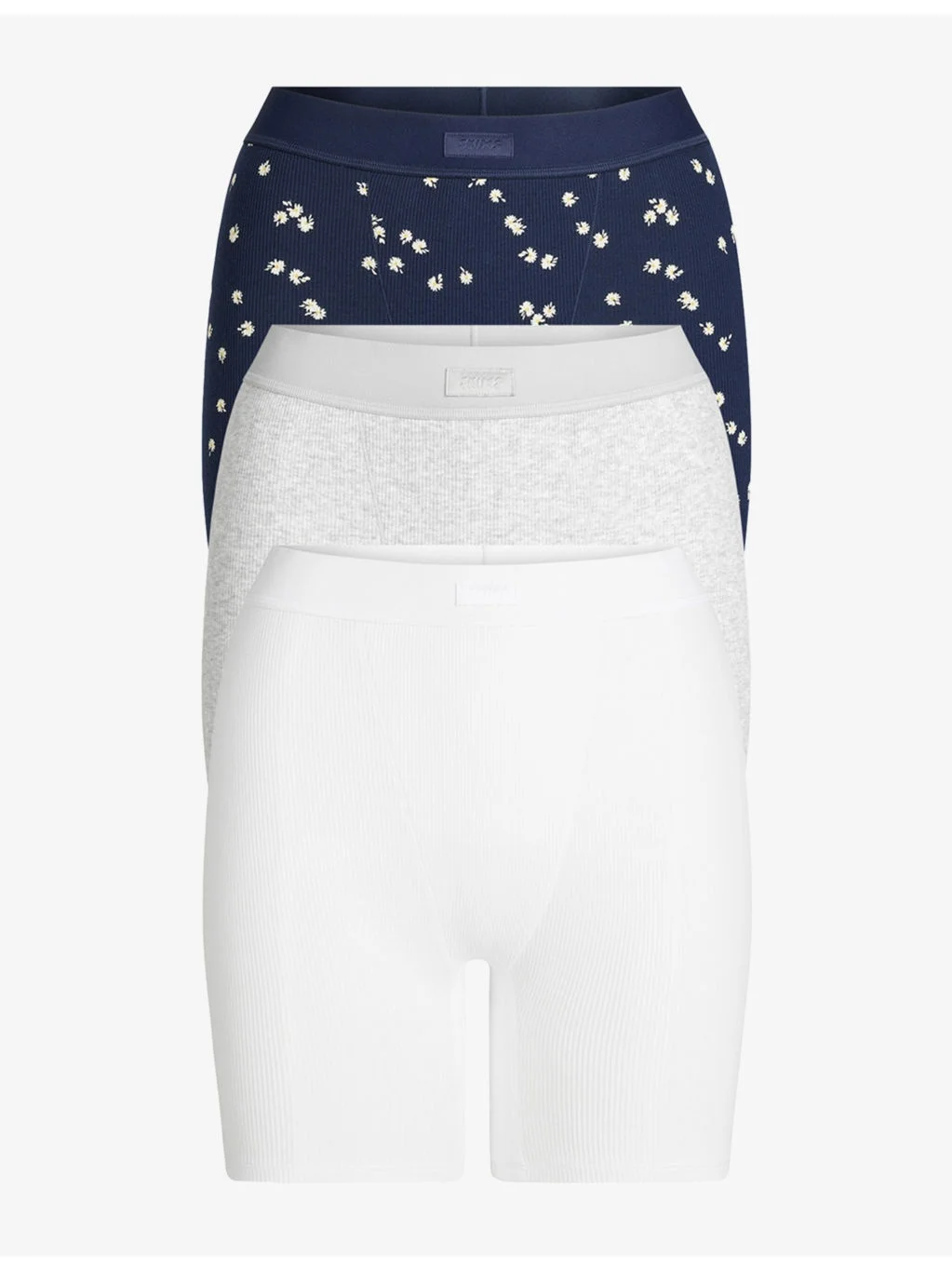 Ribbed High-Rise Pack of Three Cotton-Jersey Boxers - 1