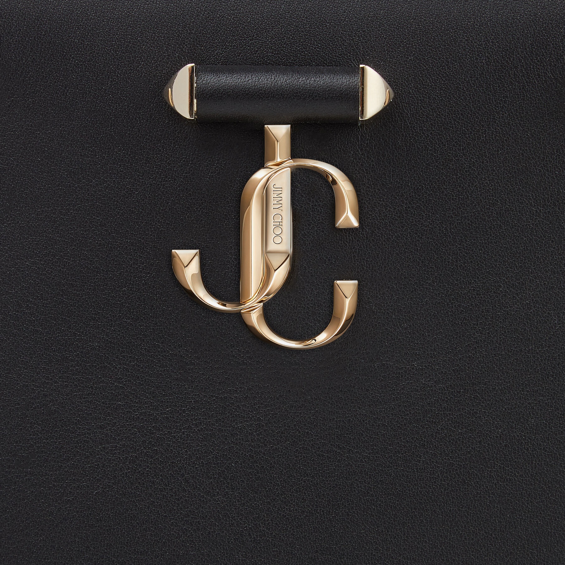 Varenne Tote Bag S
Black Fine Shiny Calf Leather Tote Bag with Light Gold JC Emblem - 4
