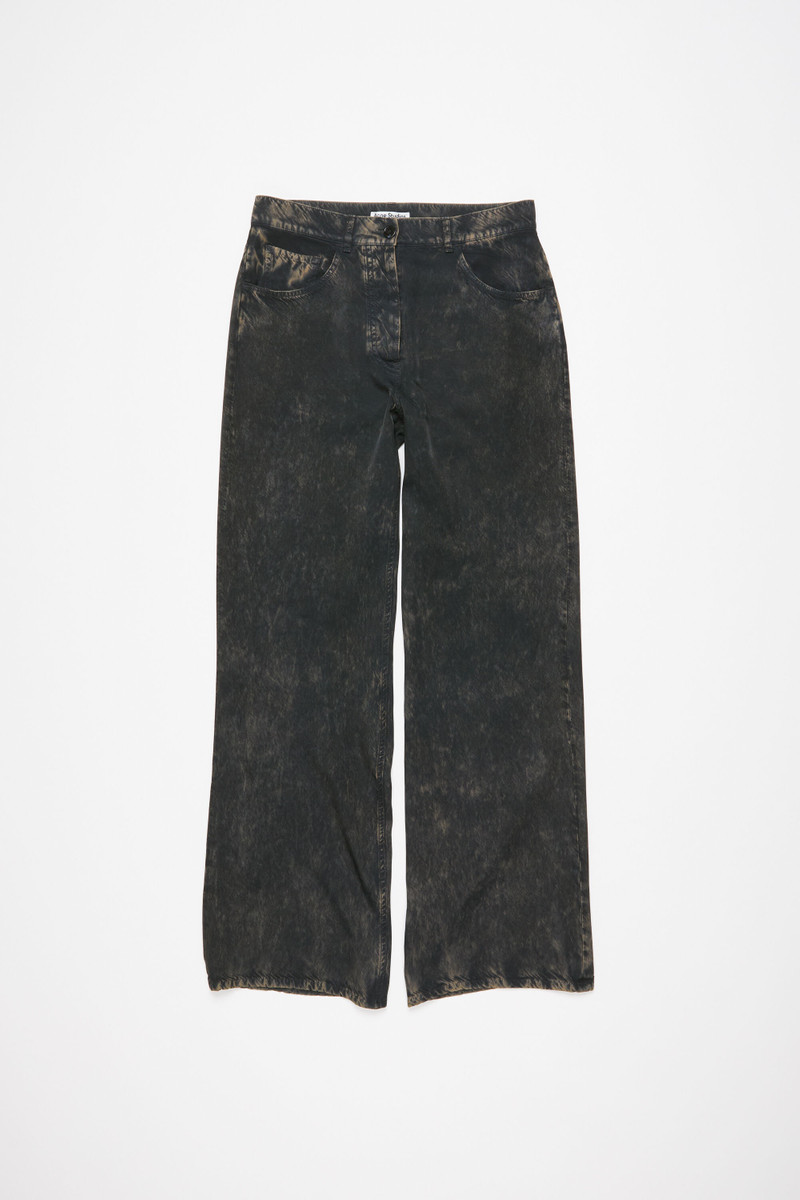 Printed trousers - Black/beige - 1