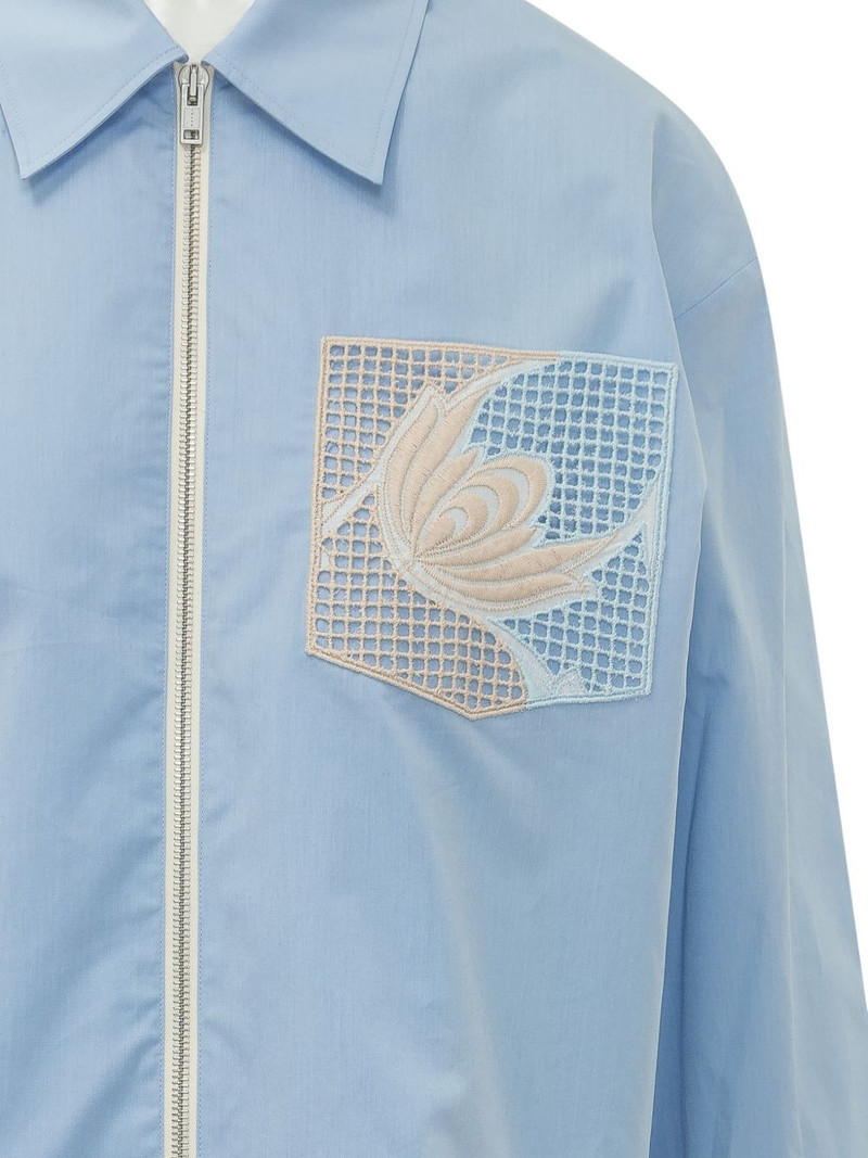 lace-detail pocket shirt 4