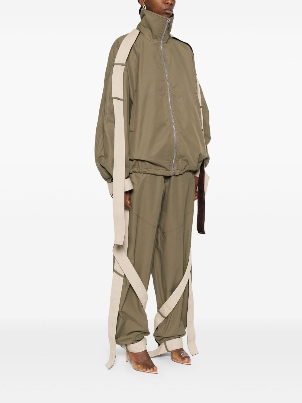 string-detail bomber jacket - 3