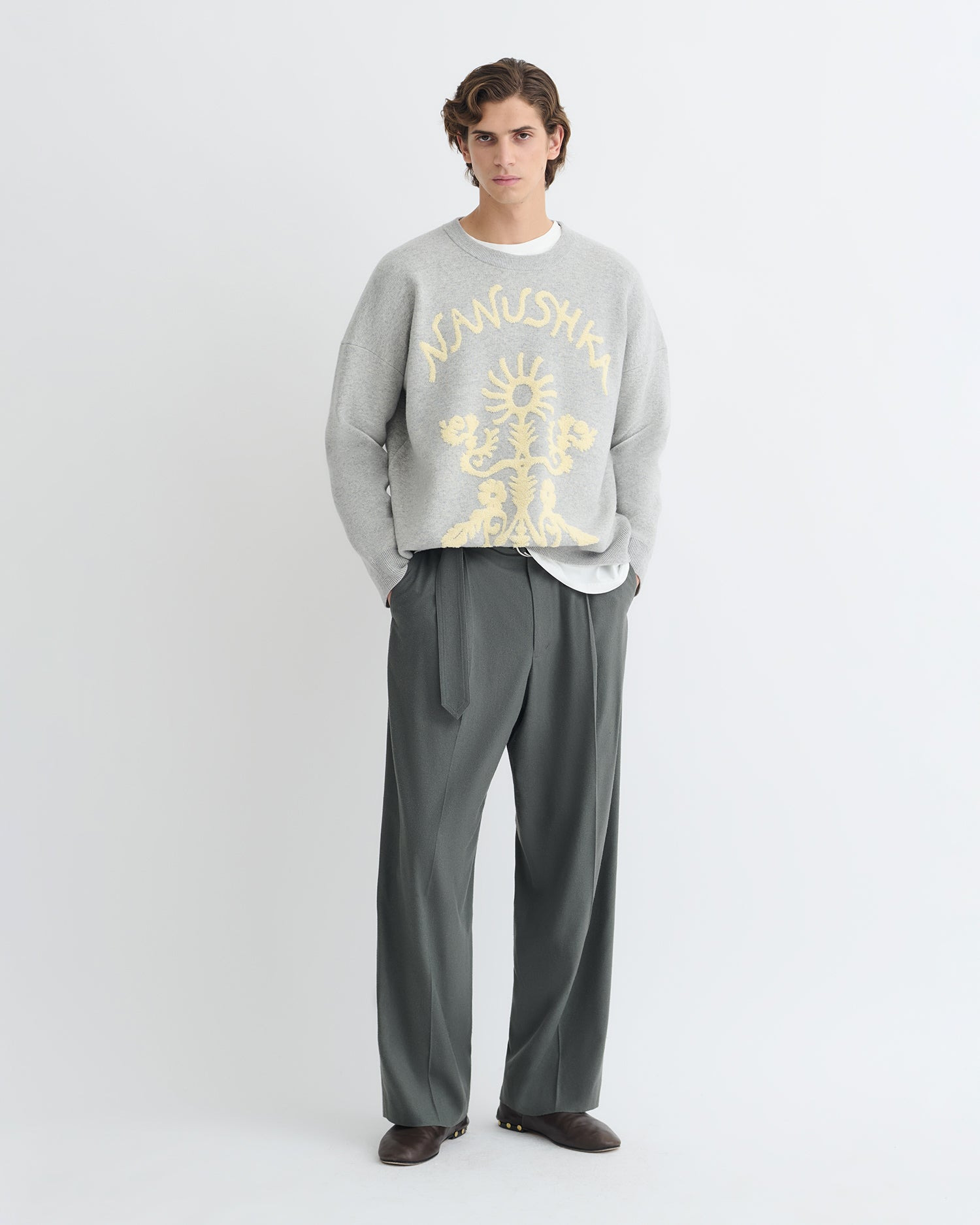 Merino and Terry Jacquard Sweater - 3