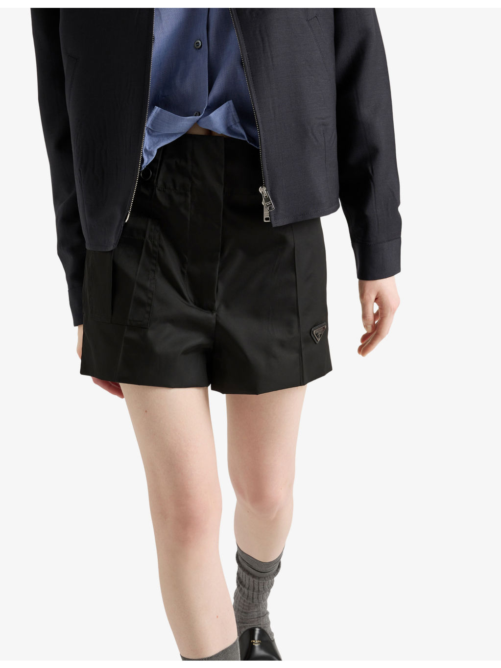 Re-Nylon Triangle-Logo Woven Shorts - 3