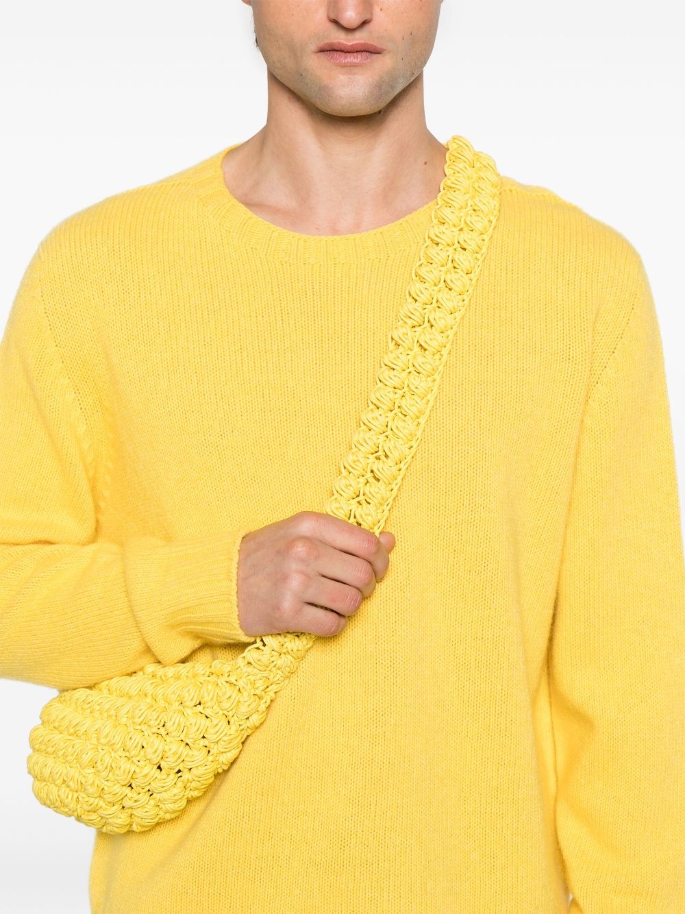 curved logo sweater - 5