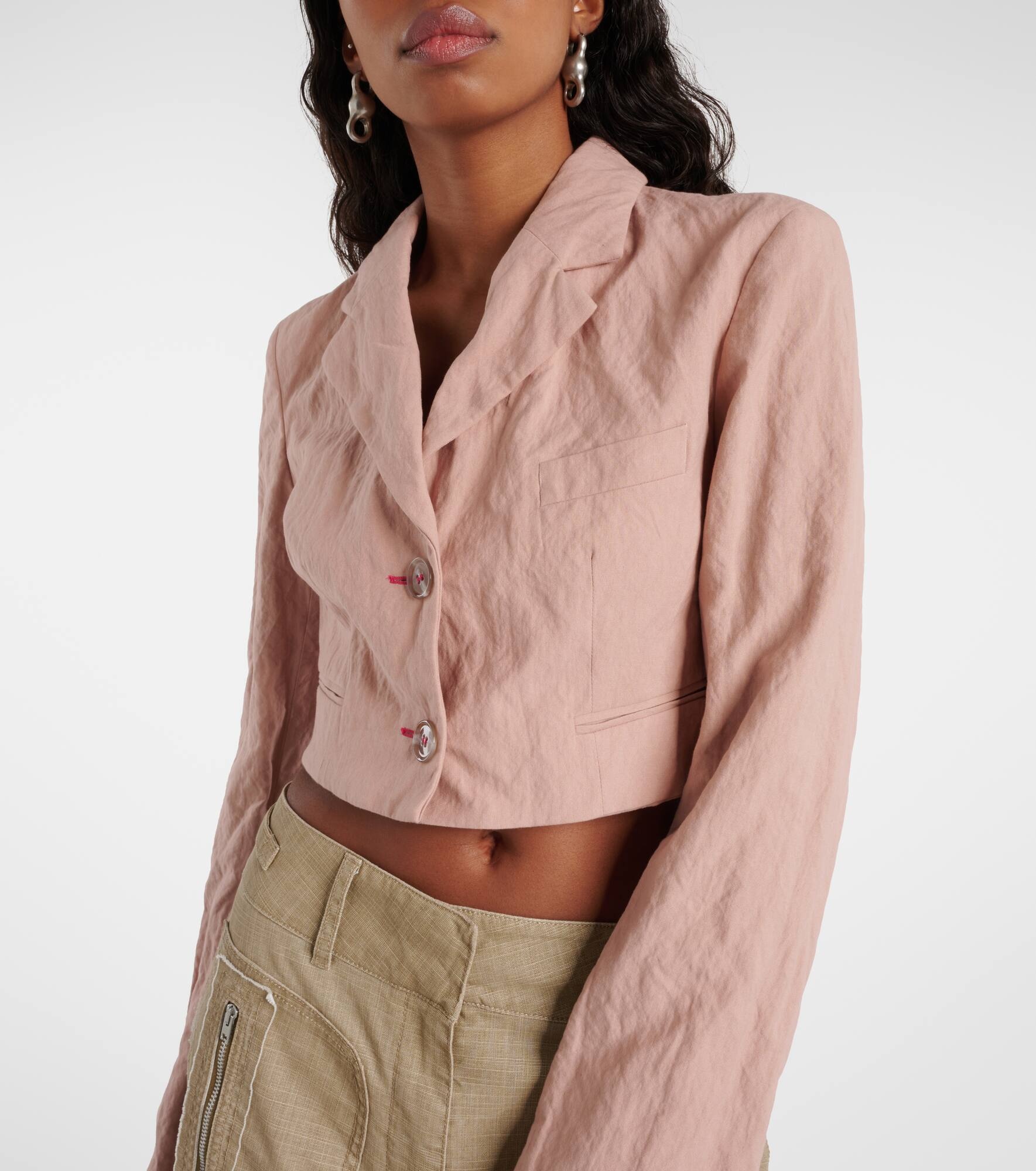 Jaza crinkled cotton-blend jacket - 4