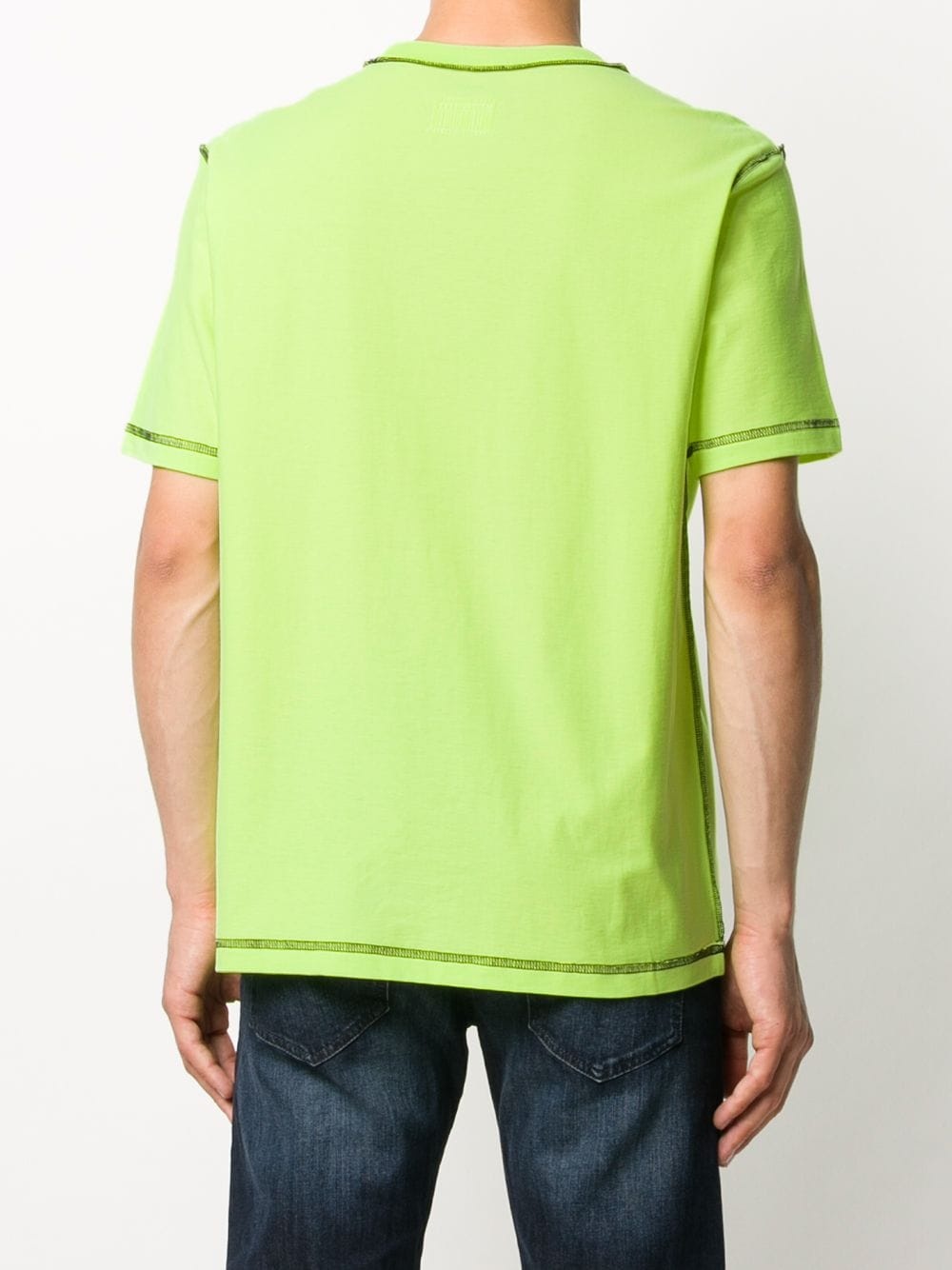 contrast stitch reversible T-shirt - 4