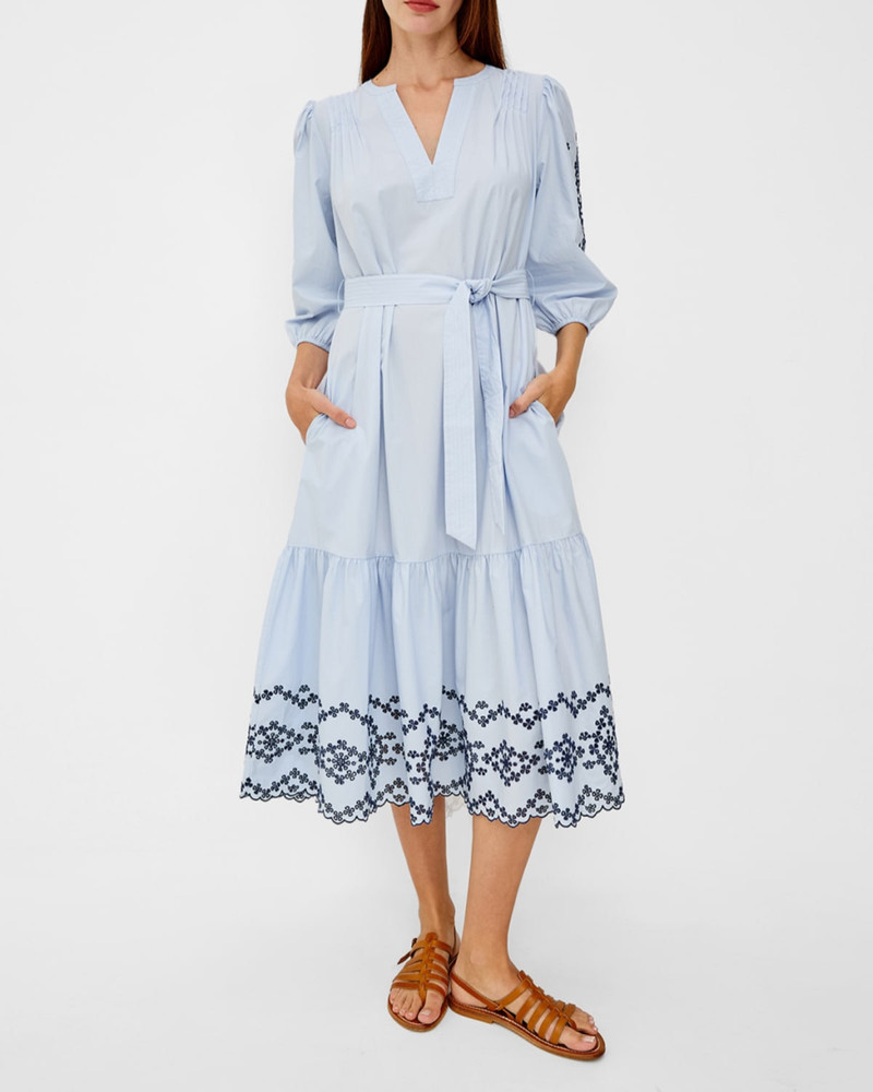 Rails Carmel Embroidered Cotton Midi Dress outlook