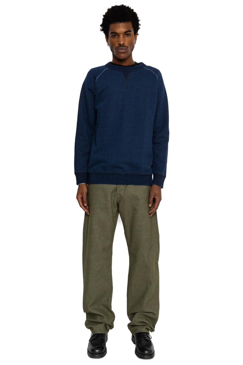 Yarn Dyed Indigo Sweatshirt - Indigo Sashiko 2