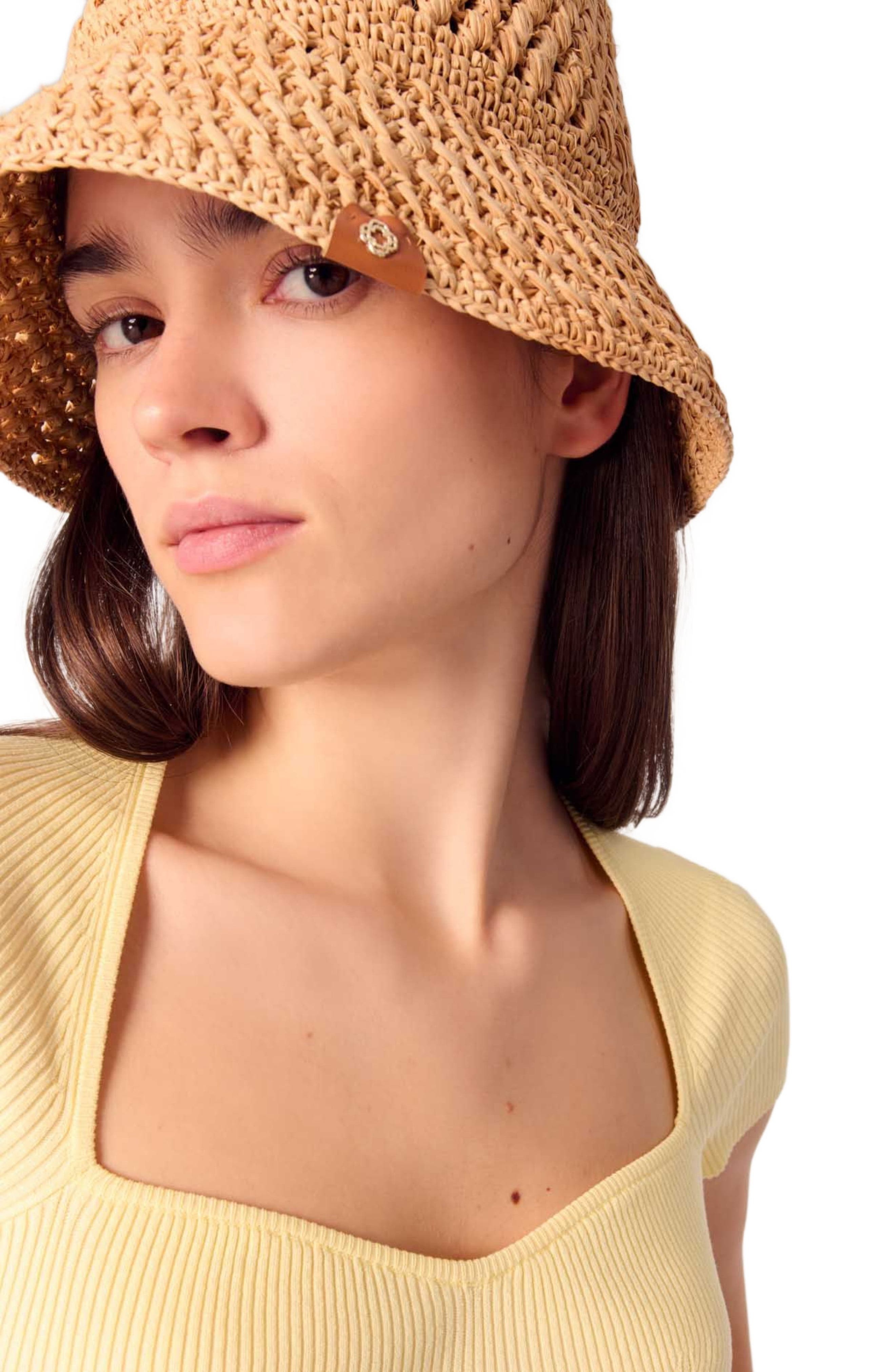 maje Rib knit top in Yellow at Nordstrom - 6