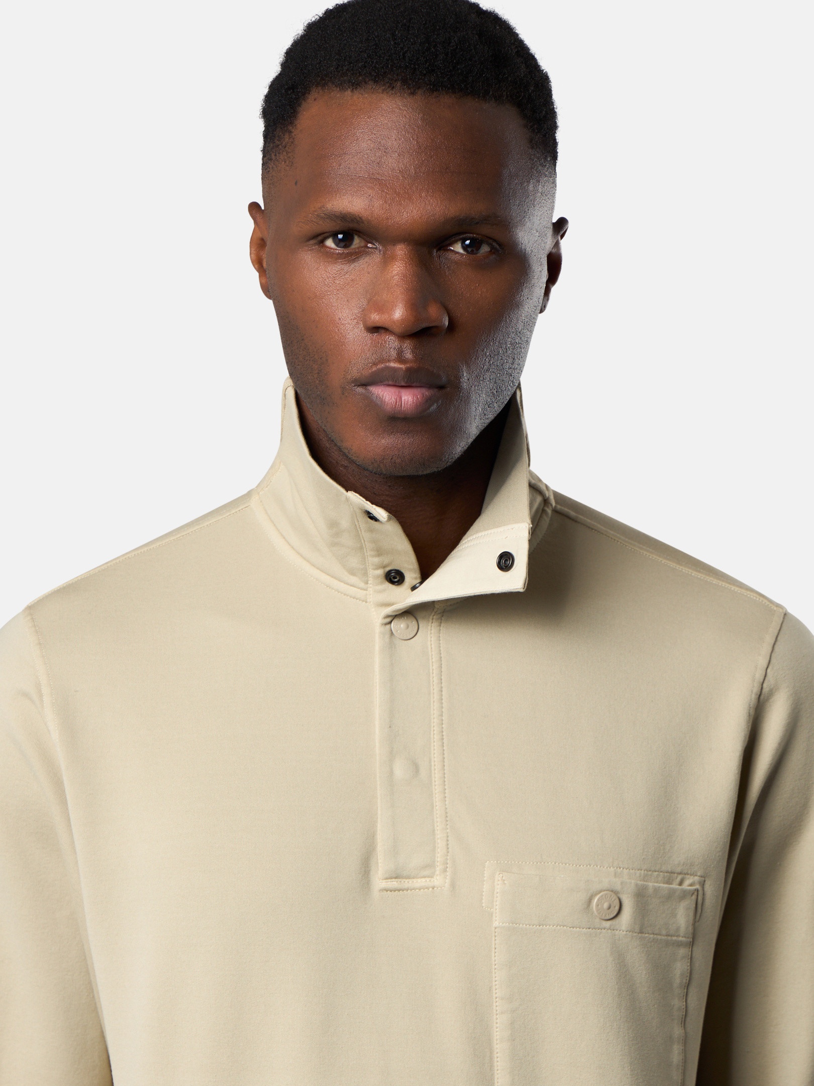 6100013 COTTON STRETCH FLEECE_STONE ISLAND GHOST - 4