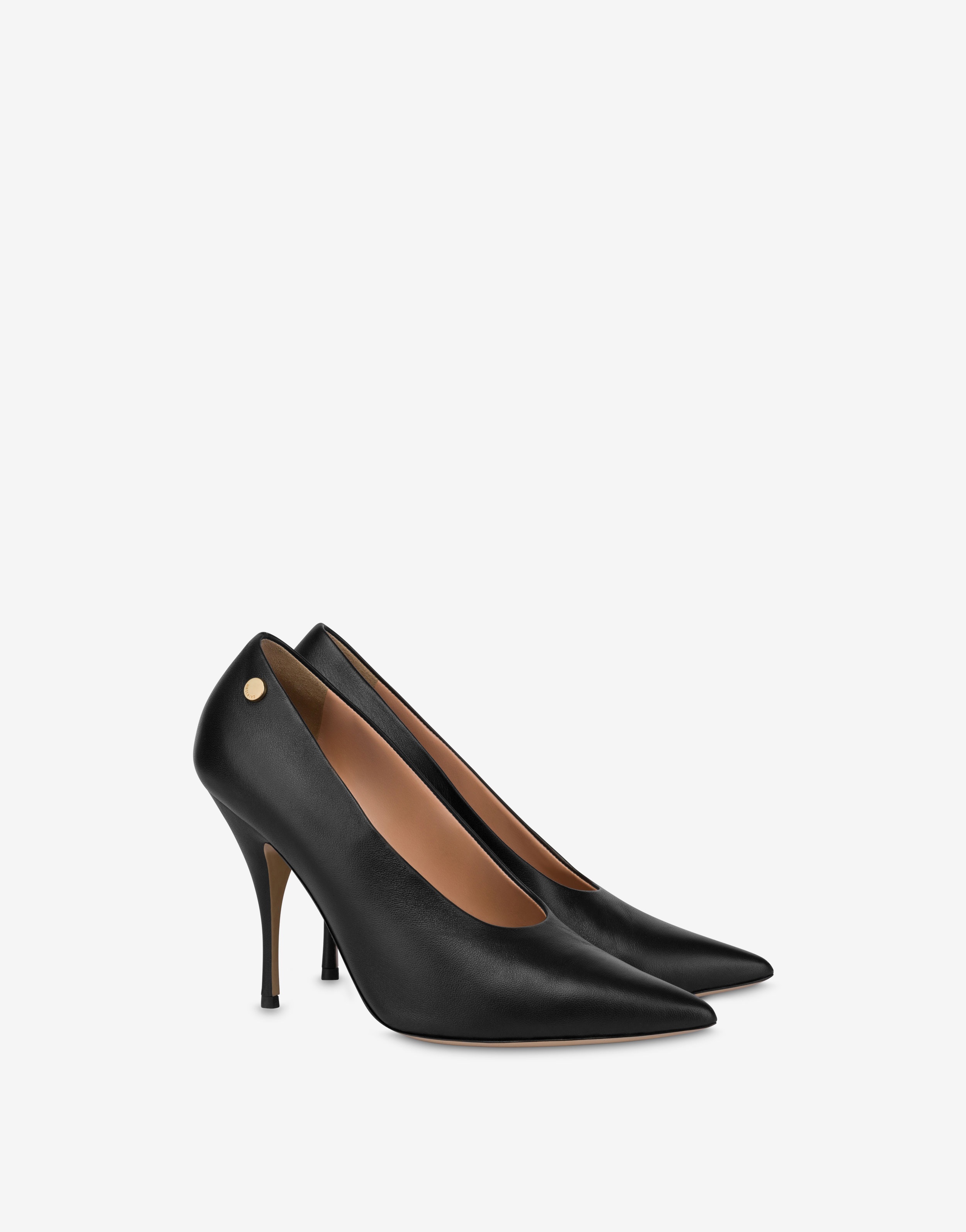 NAPPA LEATHER PUMPS WITH STUD - 1