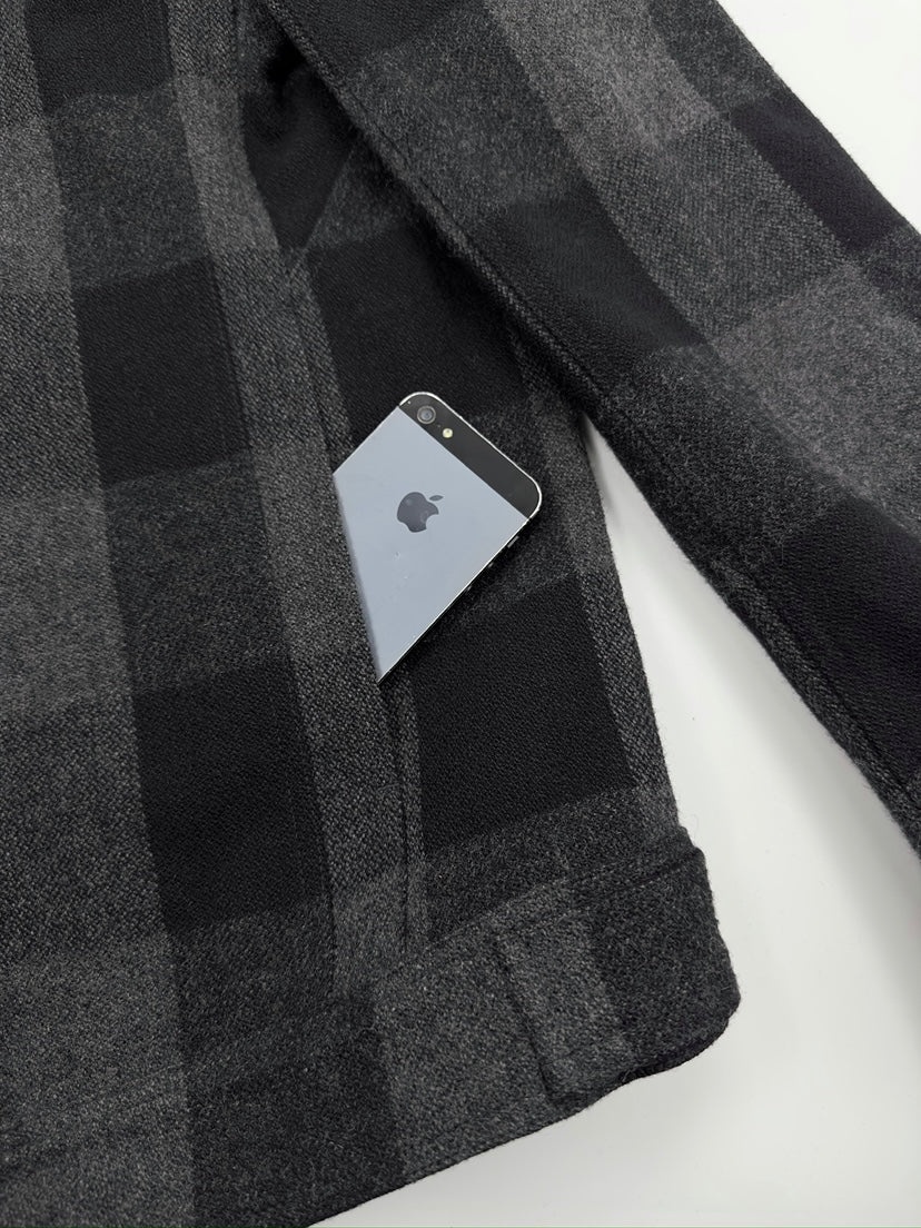 Rick Owens Fall 2016 Mainline Mastodon Checkered Plaid Wool Sample Colourway Workers Jacket 46 - 8