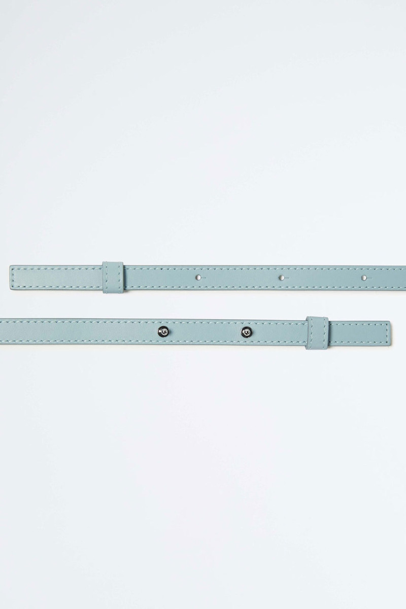 DUST BLUE LEATHER SHOULDER BAG 4