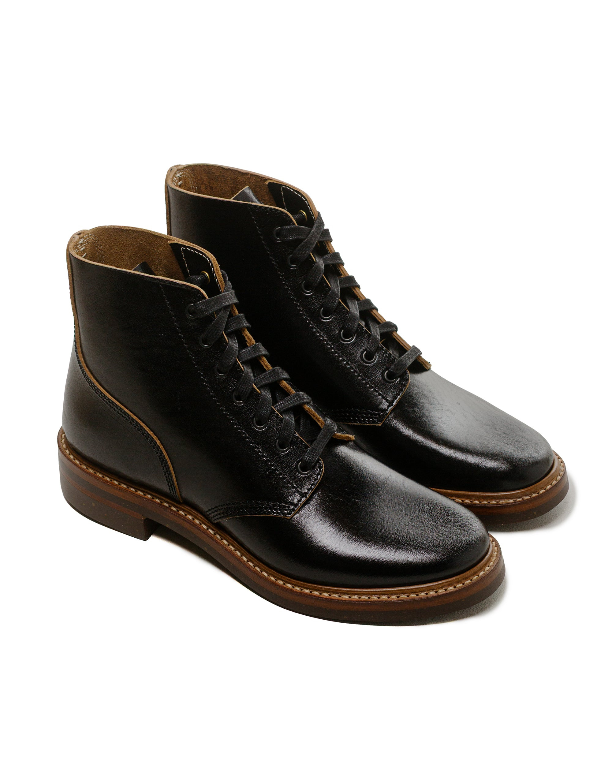 M-43 Service Shoes Shinki Hikaku Black/Tea-Core Horsebutt - 2